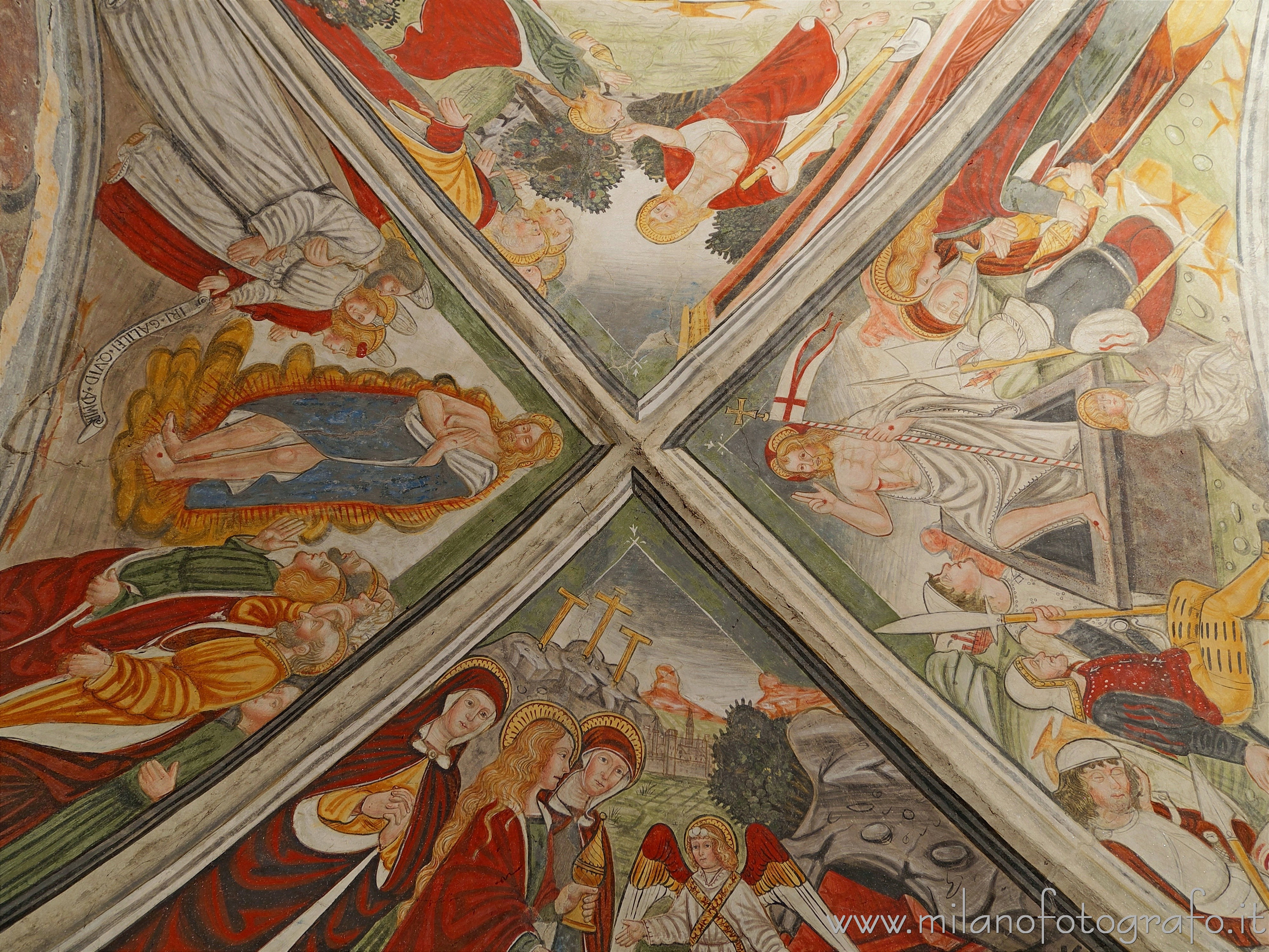 Cossato (Biella, Italy) - Frescoes on the ceiling of the Church of San Pietro